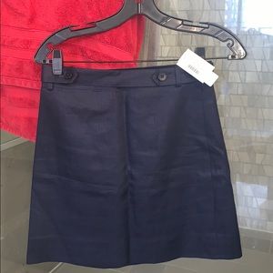 J.crew navy linen skirt